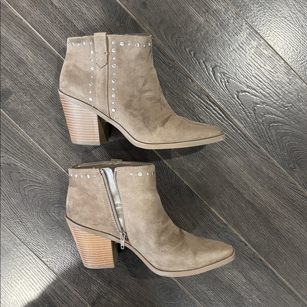 a.n.a Taupe Studded Ankle Booties - Picture 11 of 14